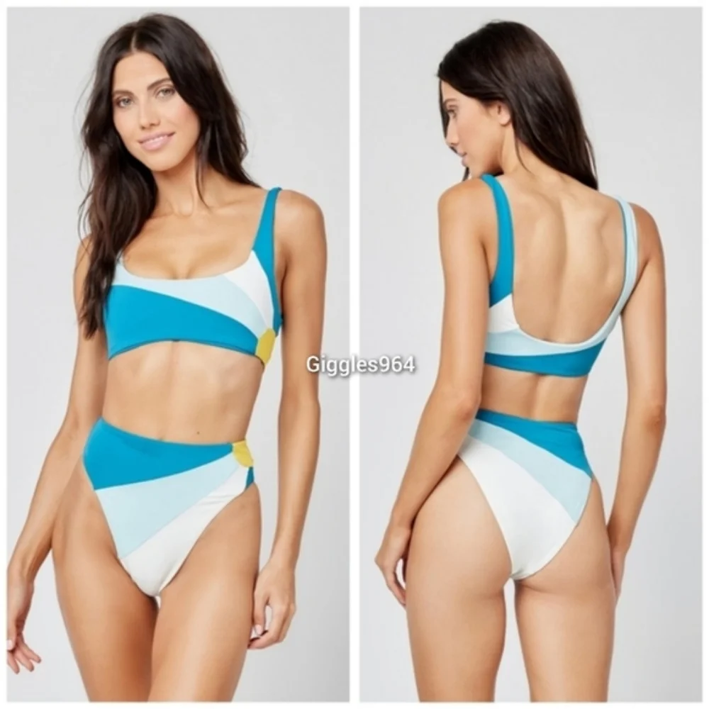 L*Space Lizzie Luca Bikini Set Sunburst Blue